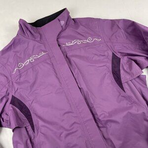 Novara Cycling Jacket Women’s S Purple Full Zip Reflective Vented Packable Light